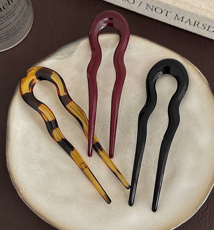 Elegant U-Shaped Hair Fork Ace - Women Accessories Shop Design ulasan dan harga