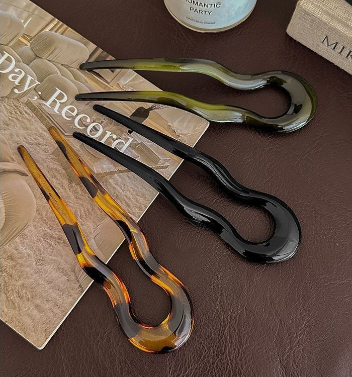 Elegant U-Shaped Hair Fork Ace - Women Accessories Shop Design ulasan dan harga
