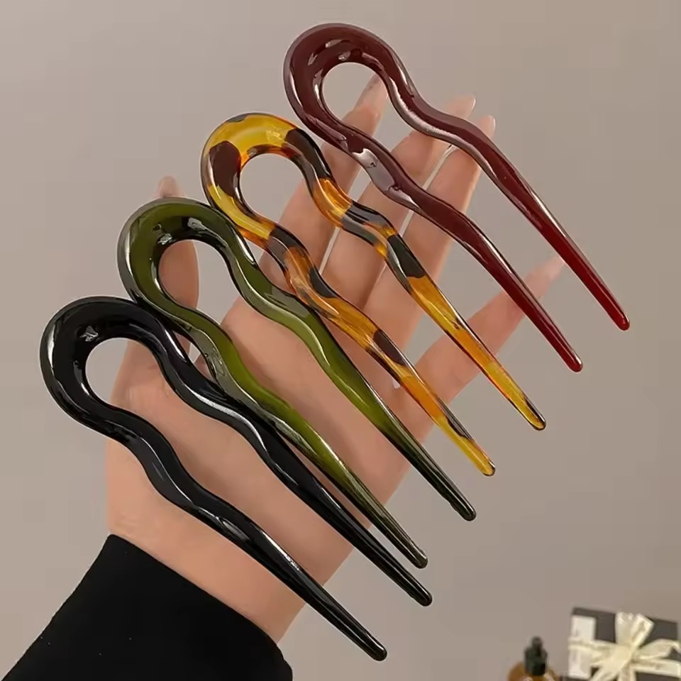 Elegant U-Shaped Hair Fork Ace - Women Accessories Shop Design ulasan dan harga