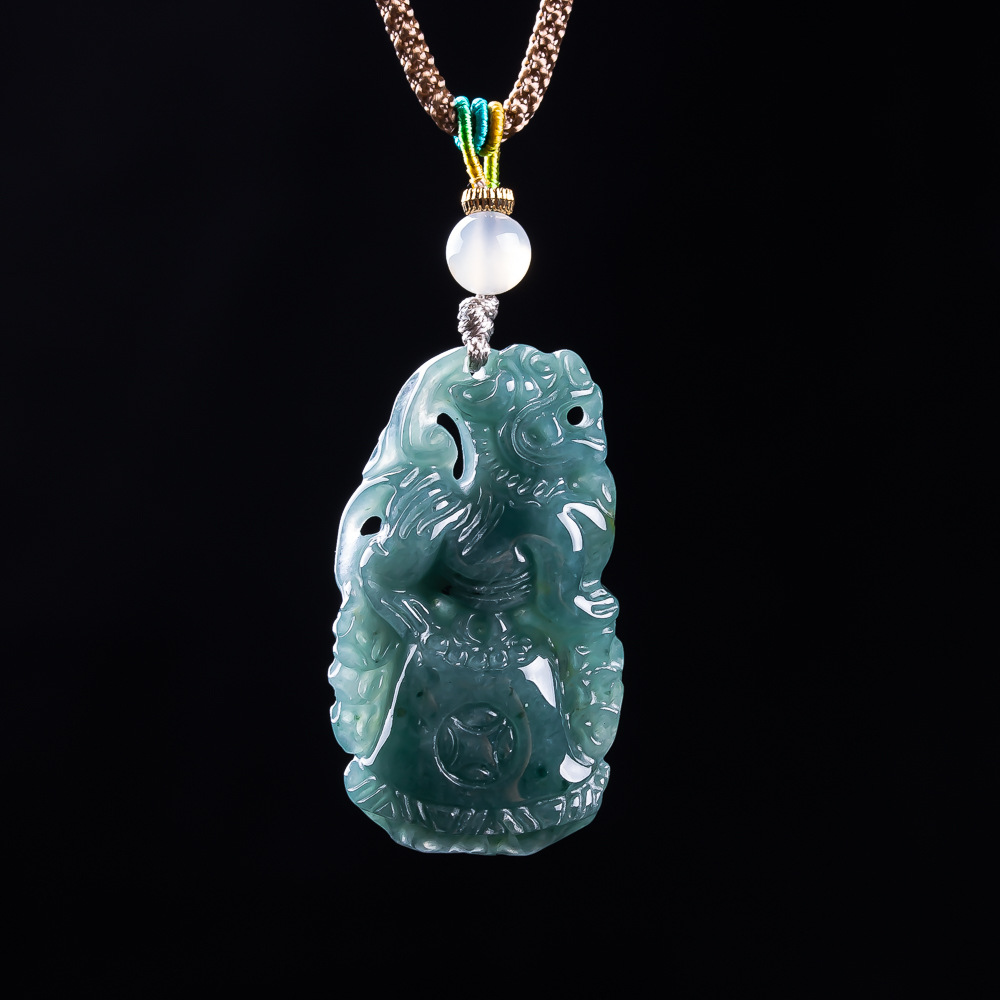 Burmese Jadeite Pixiu Pendant  - Women Accessories Gift ulasan dan harga