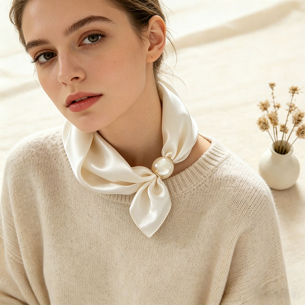 Scarf Chain Silk Lazy Magnetic - Women Accessories Brands ulasan dan harga