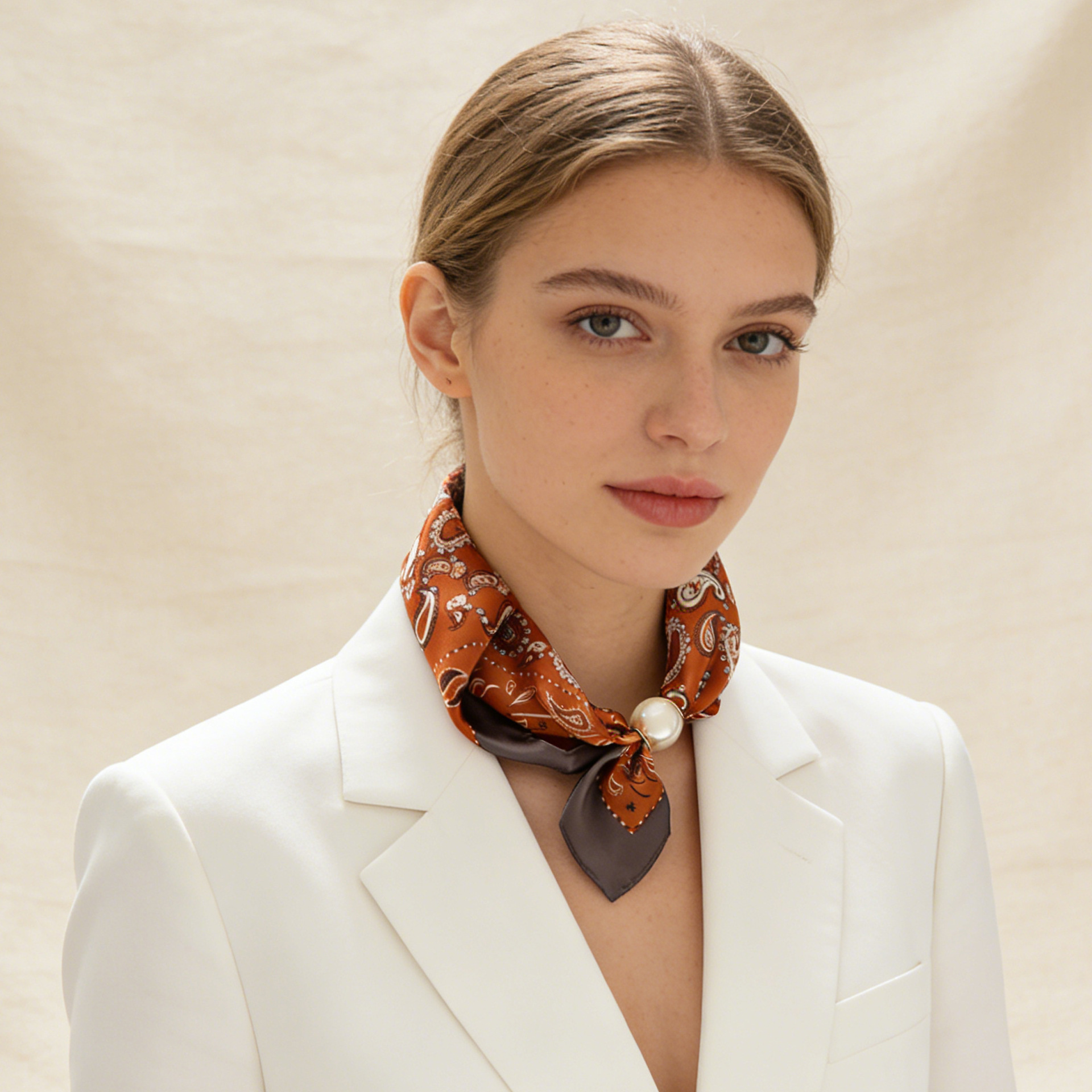 Scarf Chain Silk Lazy Magnetic - Women Accessories Brands ulasan dan harga