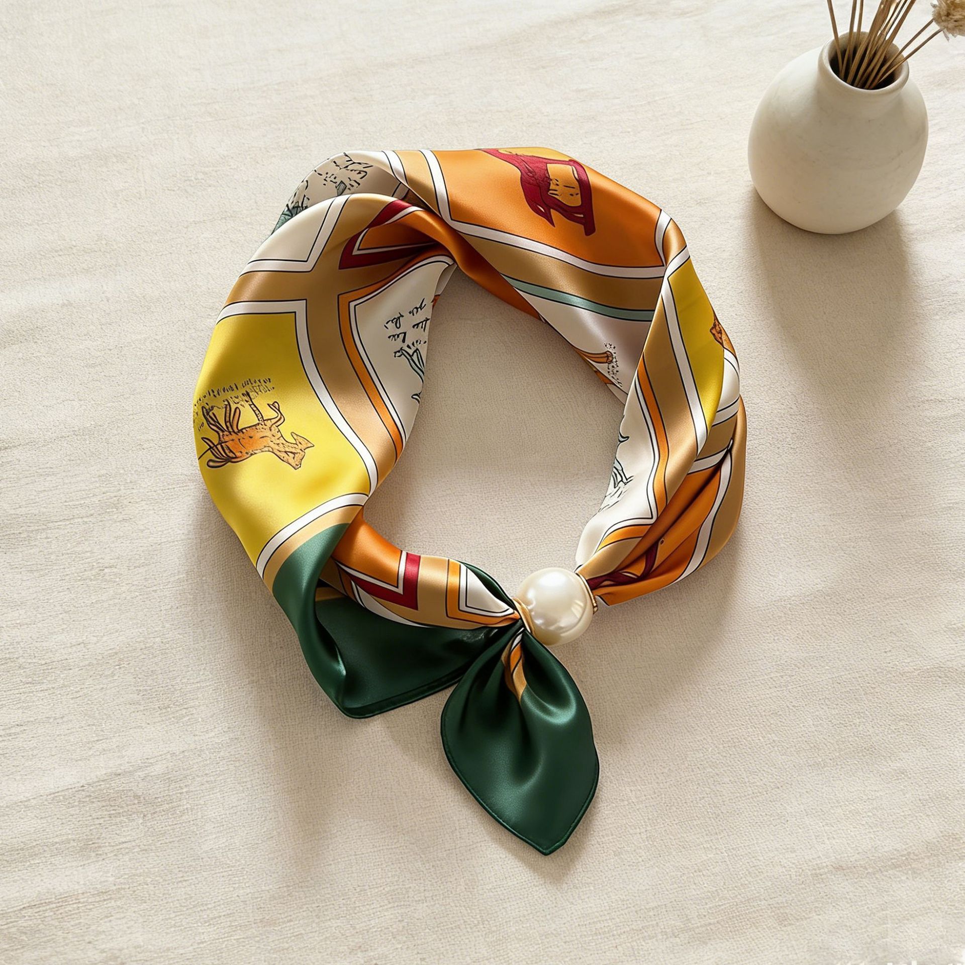 Scarf Chain Silk Lazy Magnetic - Women Accessories Brands ulasan dan harga