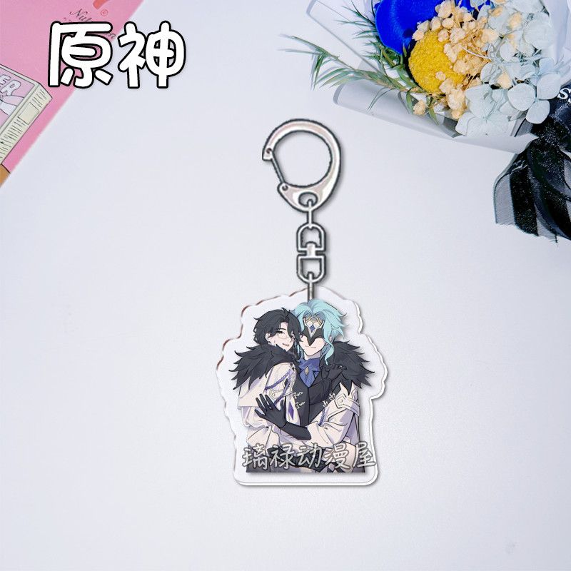 2pcs Genshin Impact  Keychains - Women Accessories Gift ulasan dan harga