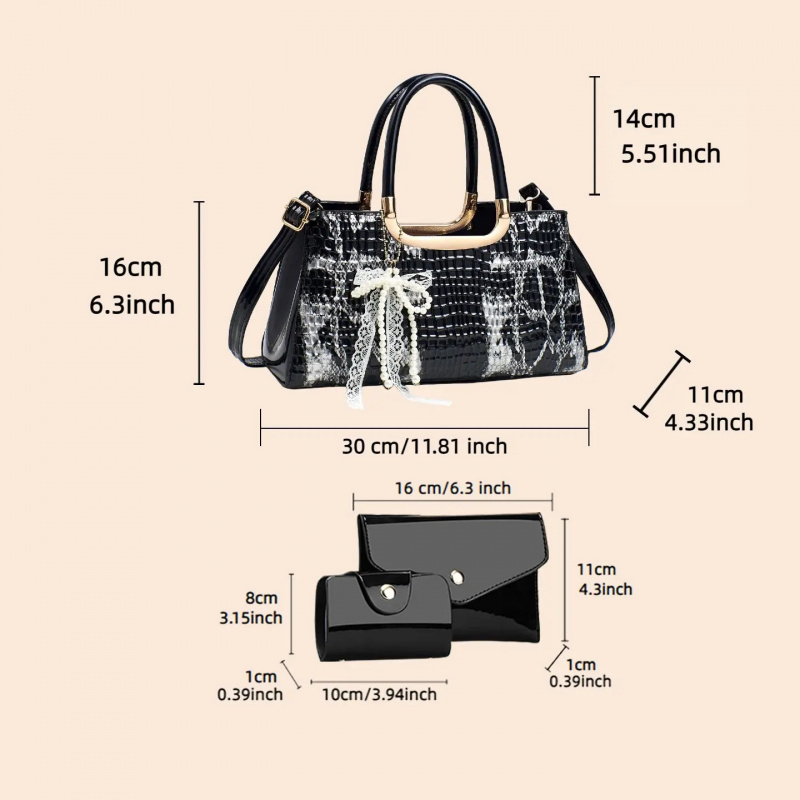 Women's Handbag Set, Crocodile - Women Accessories Gift ulasan dan harga