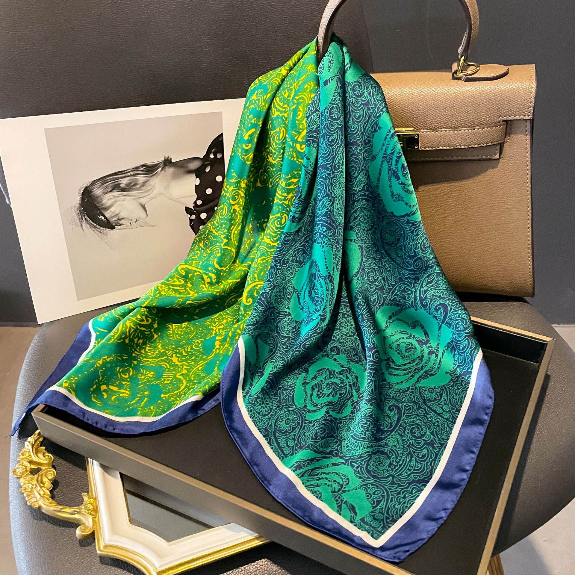 70x70cm Women Scarf Silk Feeli - Women Accessories Brands ulasan dan harga
