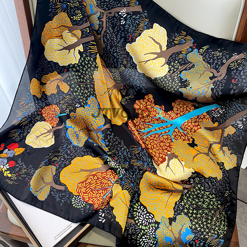 70x70cm Women Scarf Silk Feeli - Women Accessories Brands ulasan dan harga