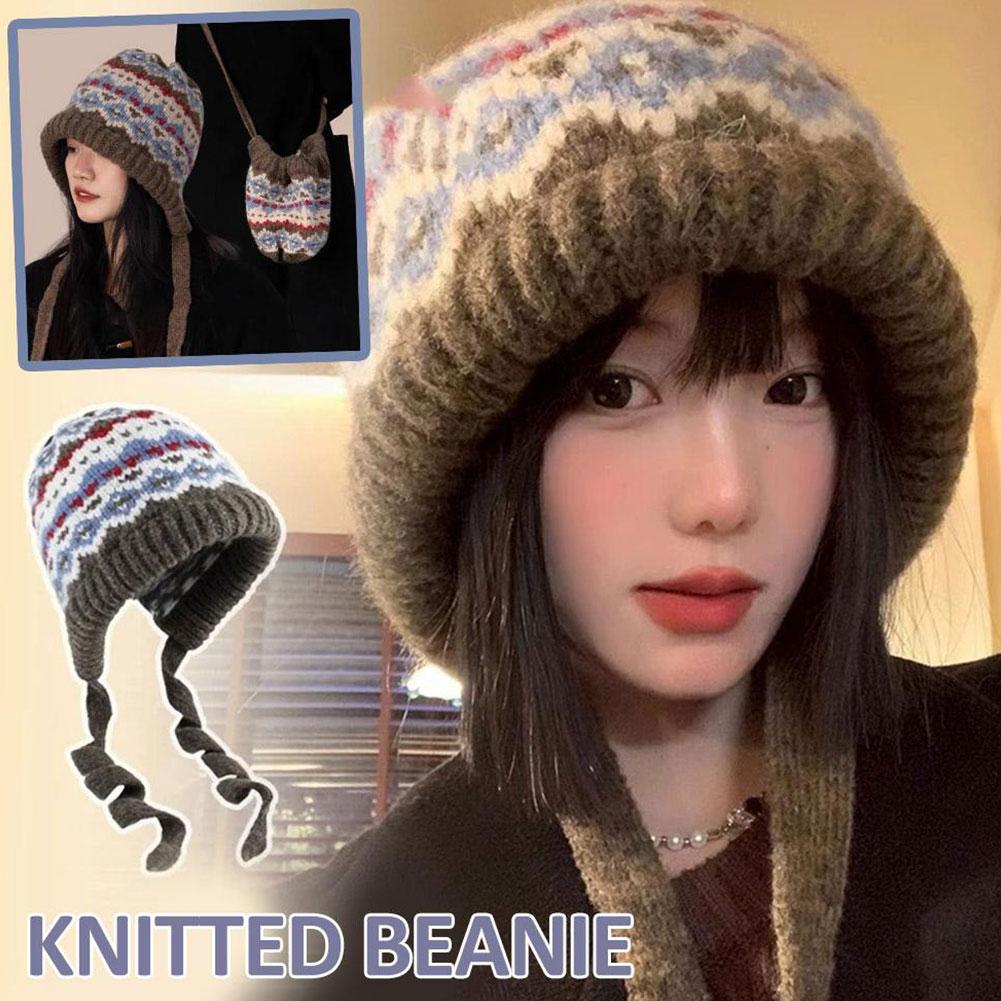 Warm Knitted Beanie Hat Winter - Women Accessories Shop Design ulasan dan harga