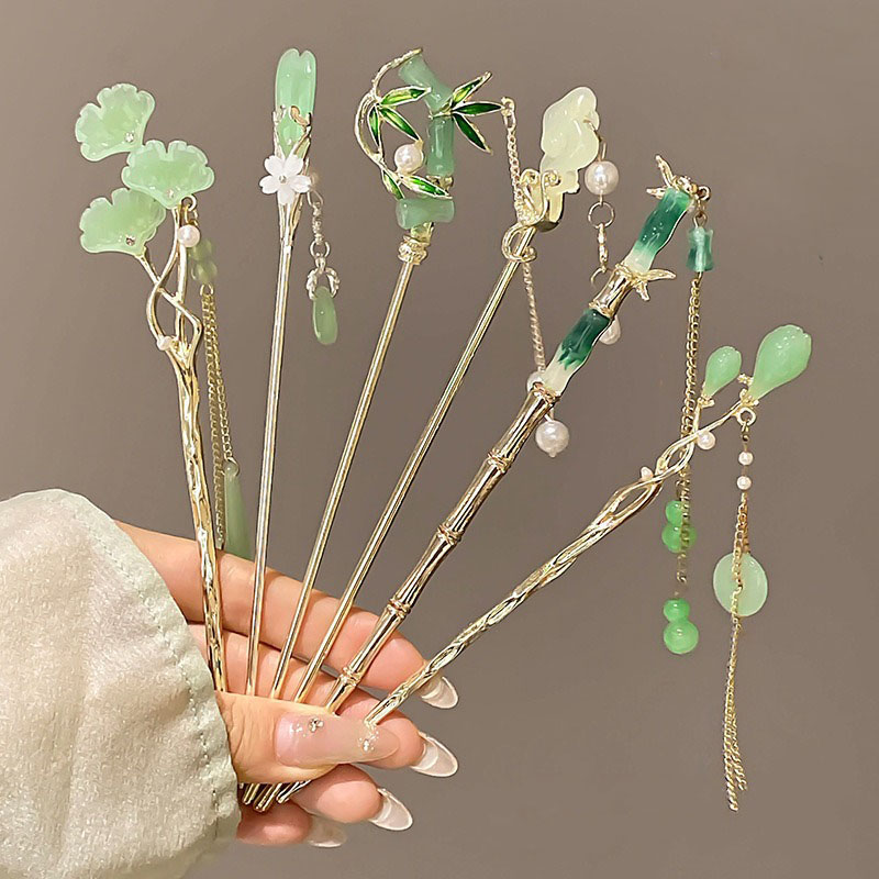 1pc Elegant Chinese Style Gree - Women Accessories Shop Design ulasan dan harga