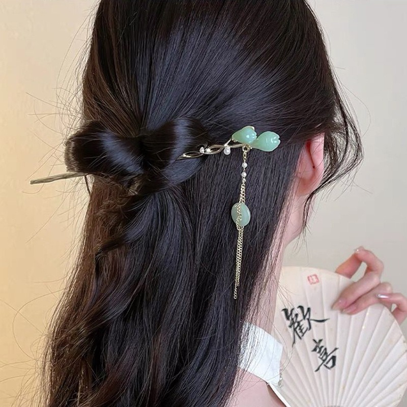 1pc Elegant Chinese Style Gree - Women Accessories Shop Design ulasan dan harga
